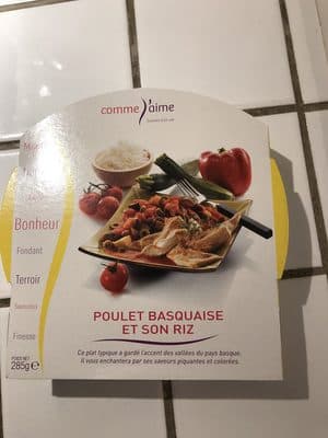 Poulet basquaise et son riz