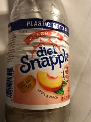 Zero sugar Snapple tea