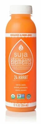Suja, elements, fruit & vegetable juice, carrot, apple, pineapple, orange, peach & banana
