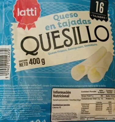 Queso en Tajadas Quesillo